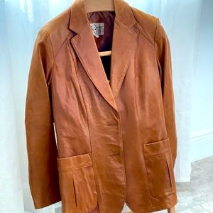 Vintage 1970s Remy Leather Jacket Cognac